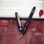 Perfect Replica Montblanc Meisterstuck Classique Silve&Black Resin Fountain Pen Midsize